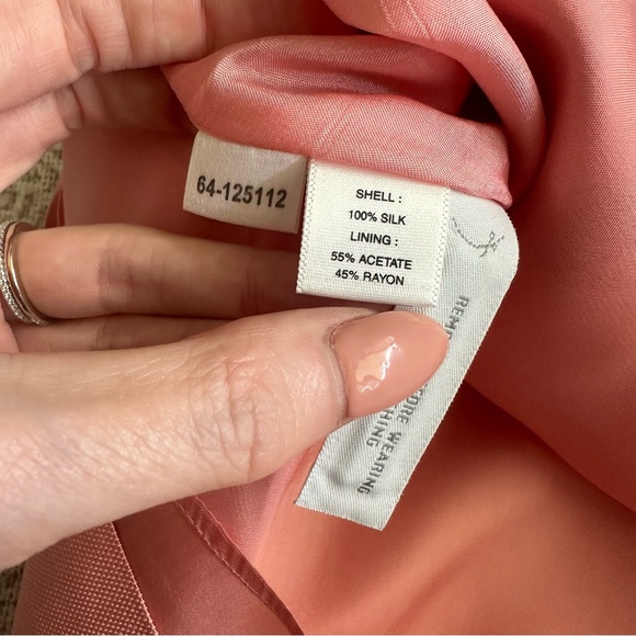 Ann Taylor Pink Silk Sleeveless Square Neck Dress - Picture 5 of 7